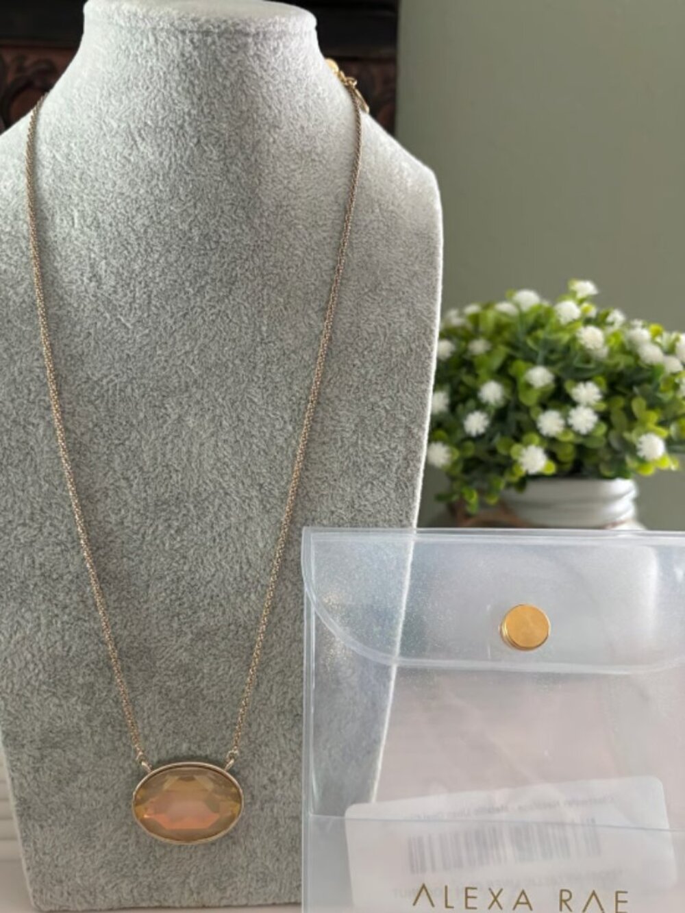 Bar by Alexa Rae Clearwater Necklace - Metallic Linen Opal Coconut